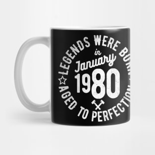 Legends Were Born in January 1980 Mug